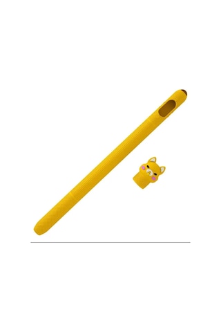 Apple Pencil 2. Nesil Uyumlu Koruyucu Silikon Kılıf Kaydırmaz Sevimli Kedi Figürlü Kalem Değildir