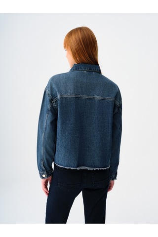 Oversize Fit Kadın Ceket Denim