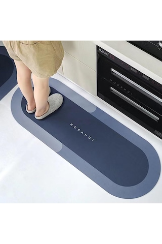 Toptan Sihirli Paspas Banyo Paspası Su Emici Mutfak Koridor Paspas Kaymaz Tabanlı 40cm - 120cm Yuvarlak Siyah