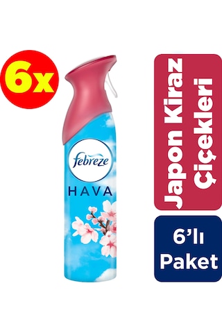 Febreze Hava Ferahlatıcı Sprey Japon Kiraz Çiçekleri 6 x 300 ML