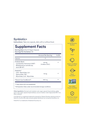 Ritual Synbiotic - Complete 3-in-1 Lactobacillus Probiotic Prebiotic Postbiotic Digestive Health 30