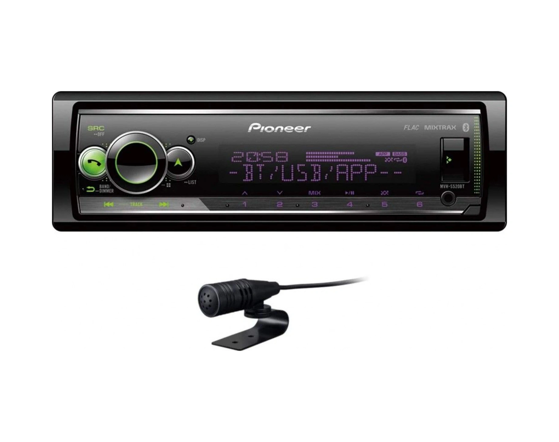 Pioneer Teyp Mvh-s520bt 3 Amfi Çıkışlı , Bluetooth , Usb , Aux Ve Ekstra Bass