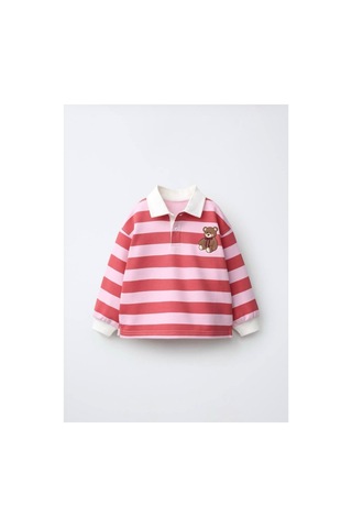 Snook Kids Çizgili Sweatshirt Pembe Pembe