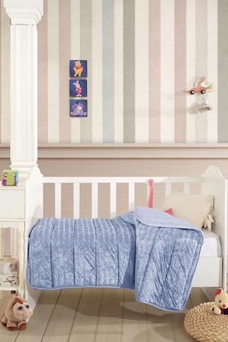 Elart Velvet Bebek Yorgan 150x100 Cm Mavi