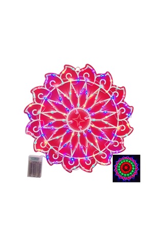 Led Işıkları İle Rustik Çiftlik Kırmızı Ayçiçeği Çelenk, Açık Noel Veya Sahne Ayarı İçin Çok Yönlü Çiçek Dekoru