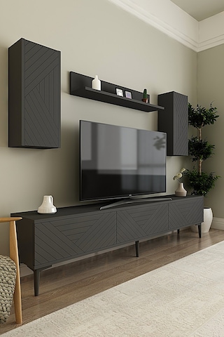 Tvr1802a - Ferrotvr180 Tv Ünitesi Takımı Antrasit 180cm Antrasit