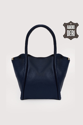 Hakiki Deri Kadın Organizerlı El Çantası Lacivert Smr9206-2 Lacivert