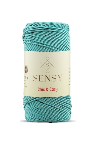 Sensy Premium Chic&easy 200 Gr Slim Supra İpi Makrome İpi Mumlu İp Runner İpi Çanta İp Pase İp Mint