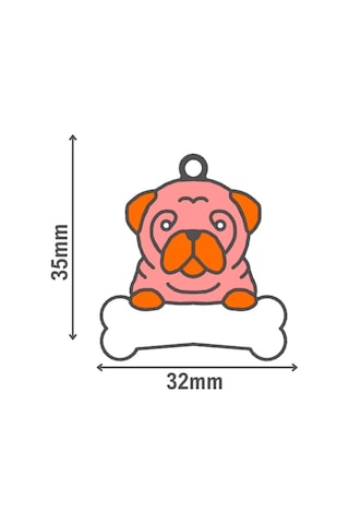 Majo İsimlik Pug 35mmx32mm