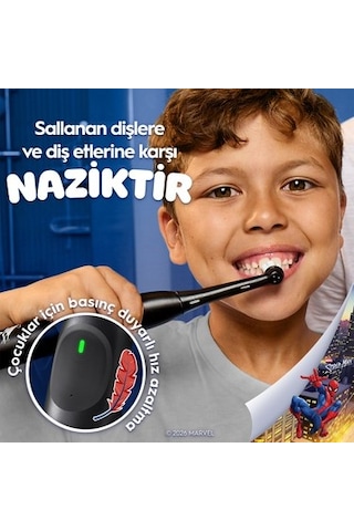 Çocuklar İçin Şarjlı Diş Fırçası, Spider-man Tasarımı İle