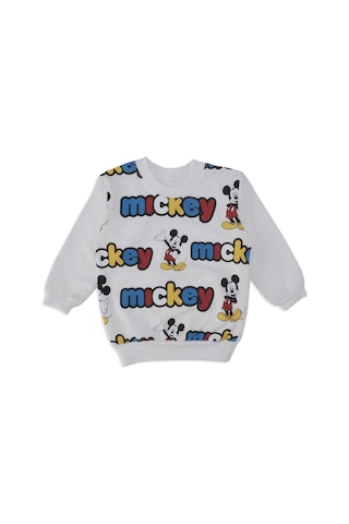 Bebelop Erkek Bebek Mickey Mouse Baskılı Yazılı 2'li Alt Üst Takım 001