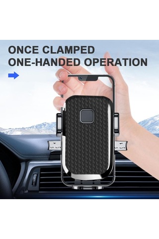 Seametal Araba Hava Çıkışı Telefon Tutucu Klip Dönebilen Cep Telefonu Montaj Braketi Kanca İle Çok Fonksiyonlu Kaymaz Tutucu Standı