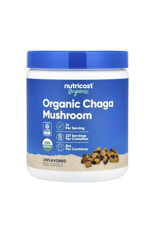 Nutricost Organic Chaga Mushroom 227 Gr. - Organik Chaga Mantarı Takviye Edici Gıda