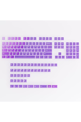 Mekanik Klavye Keycaps Rgb Şeffaf Gaming Pbt Tuş Takımı Mor
