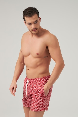 D's Damat Twn Regular Fit Kırmızı Baskılı Şort Mayo 8ec62ap03100d