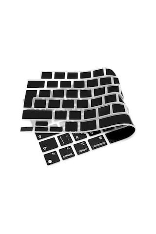 Macbook Uyumlu Rusça Klavye Koruyucu Uk Iso Ters L Enter M1-m5 A2681 A3113 A3240 A3449 A2941 A3241 A2442 A2779 A2992 A2485 A2991 Russian Keyboard Cover Touch Id Siyah