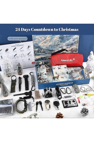 Survival Kit Advent Calendar For Men - Survival Tools Advent Calendar For Adult