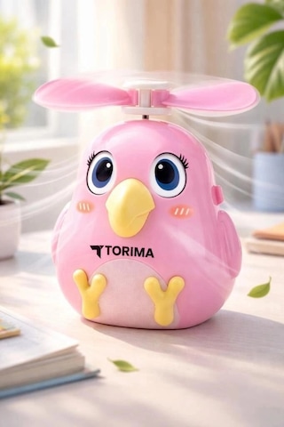 Özel Üretim Torima Şarjlı El Vantilatörü F31 Pembe Aksesuar Modern Tasarım