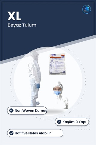 Koruyucu Tulum İş Güvenliği Elbisesi Non Woven Beyaz Xl Hafif Nef Çok Renkli