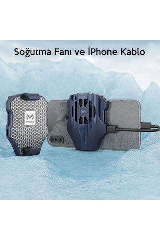 Memo Dl02 Telefonu Soğutma Fanı Radyatör (Apple Uyumlu iPhone Kablo Ile)