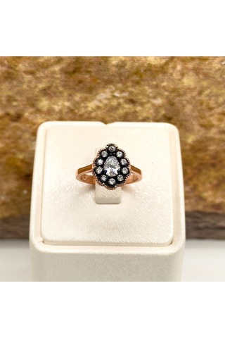 Elmas Montür Rosegold Damla Spor Gümüş Set Takım Rose Gold