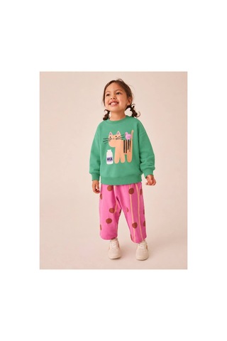 Poala Kids Milk & Meov Takım Yeşil - Pembe