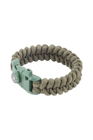 Paracord Haki Yeşil Bileklik Pusula Ateş Başlatıcı Magnezyum Çok Renkli
