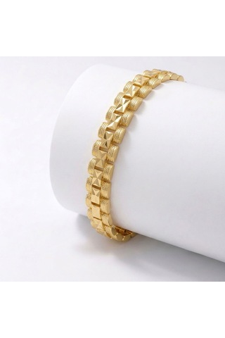 Premium Şık Ve Parlak Nexa 24k Gold Kaplama 8 Mm Kadın Bijuteri Bileklik 3183kbv5d3 - 18cm Altın