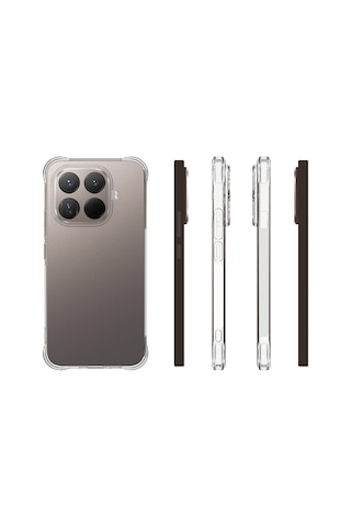 Xiaomi 15t Pro Şeffaf Tpu Kılıf 2.0mm Telefon Arka Kapağı - Şeffaf Şeffaf