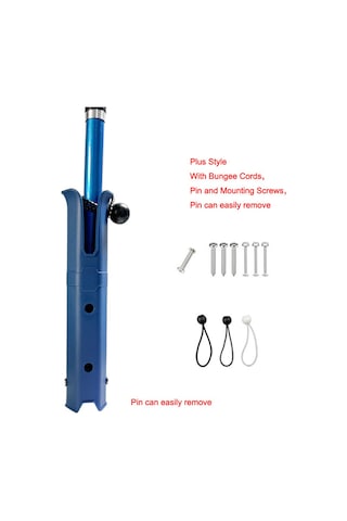 Youtek Plastik Balıkçılık Kamışı Tutucusu Mavi Güncellenmiş Versiyon - Bot, Kayak, Araç Ve Duvar Uyumlu Depolama Ve Taşıma Aracı Mavi