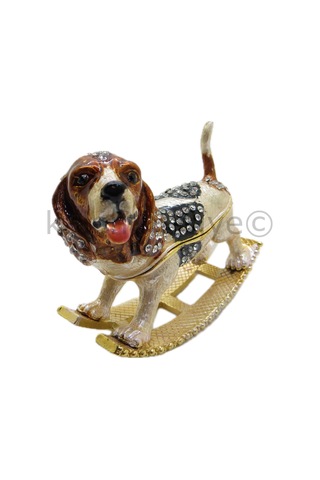 Swarovski Taşlı Sevimli Köpek - Gizli Hazneli Masaüstü Hediyelik