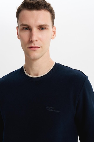 AR-MA Arma Erkek Regular Fit Örme Selanik Sweatshirt %65 Pamuk %35 Polyester, Karbon Fırçalı, Basic Bisiklet Yaka K30124698702 Lacivert