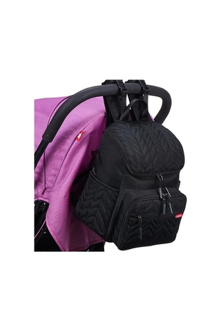 Wangxi Siyah Anneler İcin Buyuk Kapasiteli Temel Gereksinimleri Tasima Ve Seyahat Puset Kullanimi İcin Sirt Cantasi Siyah