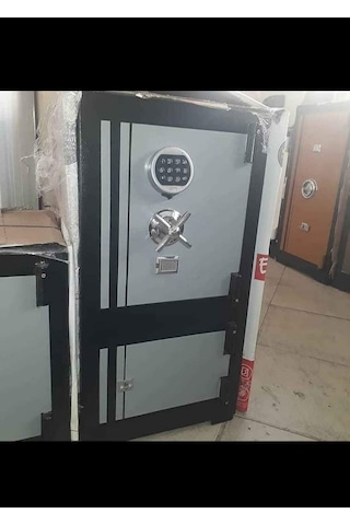 Mywondry Siyah Gri Çelik Para Kasası Elektronik Şifre Kilitli 85 Cm