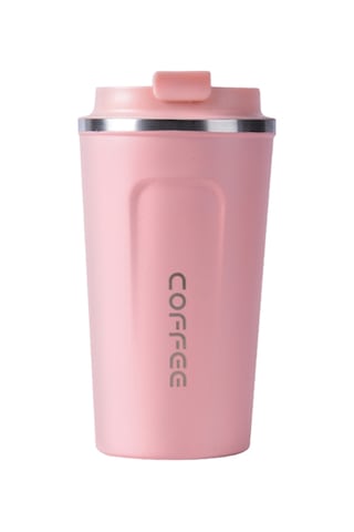 Samdoo 304 Çelik İkili Vakumlu Isıtıcı Bardak, 510ml Pembe, Araçta Taşınabilir, Ev Ofis Spor Seyahat Kullanıma Uygun Siyah