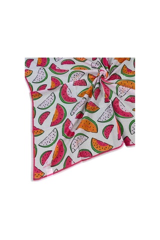 Mim Eşarp Valino Soft Pamuk Çocuk Desenli Eşarp 70x70 Cm Açık Pembe - Karpuz