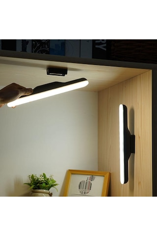 Martı Ledli Aplik Şarjlı Led Işık Mıknatıslı Siyah Hero Led Aplik
