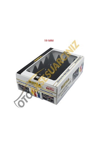 A Kalite Mefsa Bijon Kapağı Sivri 19 Mm Siyah 20 Li Set