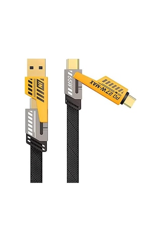 4-in-1 Usb-a Type-c To Lightning + Type-c 65w Hızlı Şarj Ve Data Kablosu 1,20mt