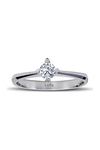 Lova F Renk 0,24 Karat Pırlanta Tektaş Yüzük - 1050140