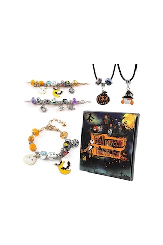 Honeybeeshop Cadılar Bayramı Dıy Bileklik Kolye Seti Hediye Kutusu Arkadaş Ve Aile İçin