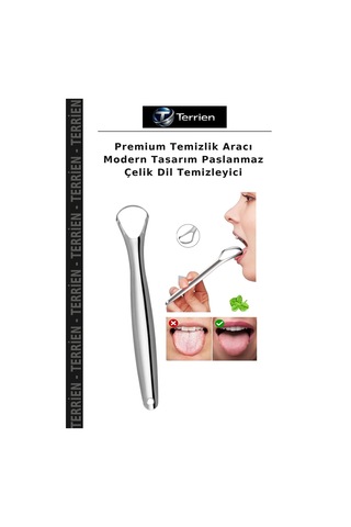 Premium Temizlik Aracı Modern Tasarım Paslanmaz Çelik Dil Temizleyici