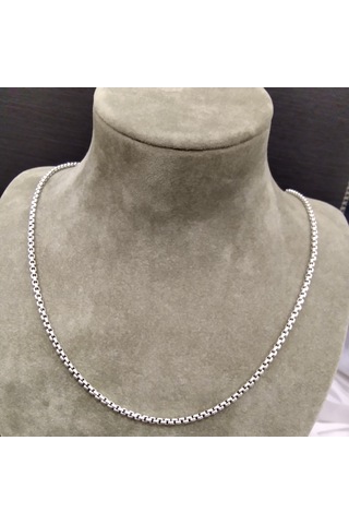 925 Ayar Gümüş Erkek Kolyesi-uzunluk Seçenekli-şık Tasarım-65cm/3mm Gümüş