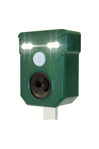 Xuweiwei 1 Paket Ultrasonik Hayvan Kovucu Dis Mekan Gunes Enerjili Hareket Isik Sensorlu Sesli Flashli Led Hayvan Caydirici