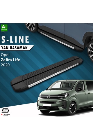 S-dizayn Opel Zafira Life Uzun Şase S-line Krom Yan Basamak 243 Cm 2020 Üzeri A+ Kalite