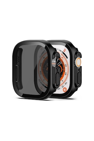 Kilifone - Apple Uyumlu Watch Ultra 49mm - Kasa Ve Ekran Koruyucu Sert Pc Watch Gard 23 - Şeffaf