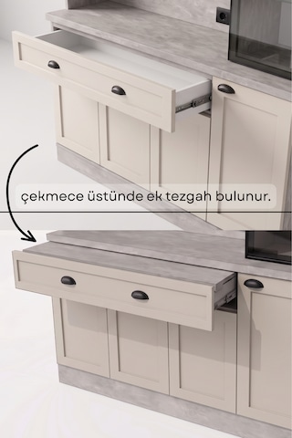 Kenzo Kahve Köşesi 150 Cm Gri - Aytaşı