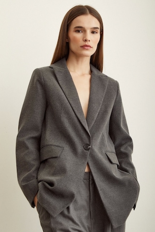 Never More Slim Fit Blazer Ceket Gri