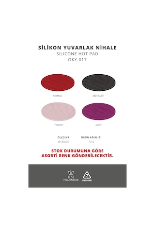 Okyanus Home Silikon Yuvarlak Nihale