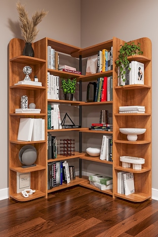 Asra Trend Modern Dönebilen Ayarlanabilir Raflı Ev Ofis Kitaplık %100 Mdf Dekoratif Kütüphane Kitaplık Dk01 Petra